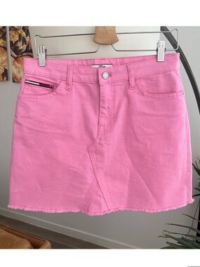 Tommy Hilfiger Pink Denim Mini Skirt